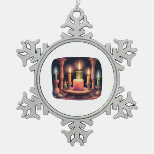 Whimsigoth Goth Wall Art 90S Decor Heckinfarout Snowflake Pewter Christmas Ornament