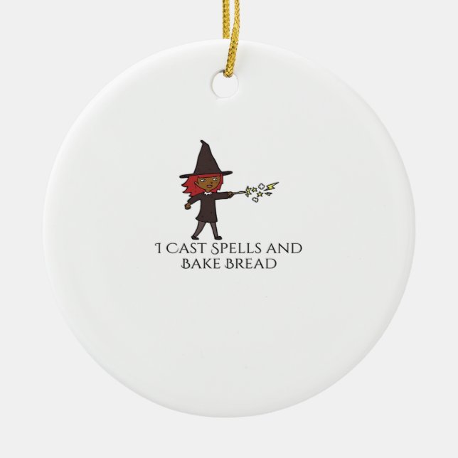 Whimsigoth Ink – Mystical Forests, Moons & Magic A Ceramic Ornament (Front)