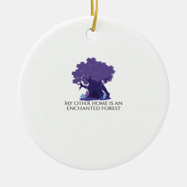Whimsigoth Ink – Mystical Forests, Moons & Magic A Ceramic Ornament (Front)
