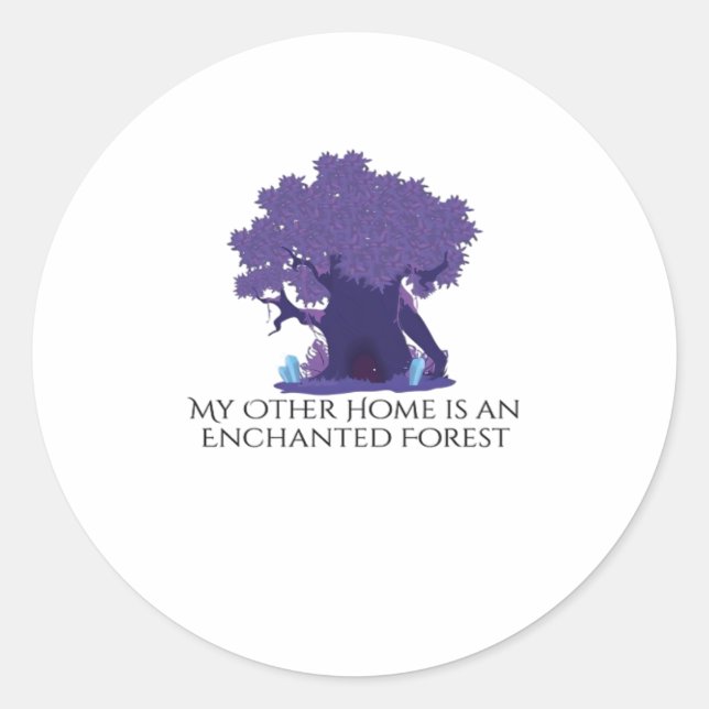 Whimsigoth Ink – Mystical Forests, Moons & Magic A Classic Round Sticker (Front)