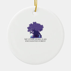 Whimsigoth Ink – Mystical Forests, Moons Magic Cla Ceramic Ornament