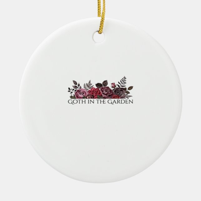 Whimsigoth Ink – Mystical Forests, Moons Magic Cla Ceramic Ornament (Front)