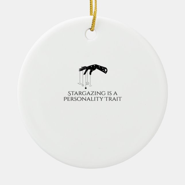 Whimsigoth Ink – Mystical Forests, Moons Magic Cla Ceramic Ornament (Front)