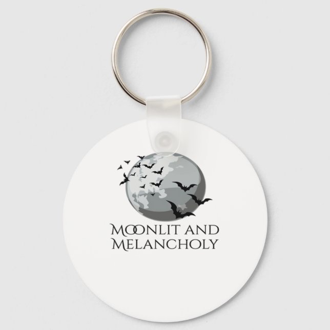 Whimsigoth Ink – Mystical Forests, Moons Magic Cla Keychain (Front)