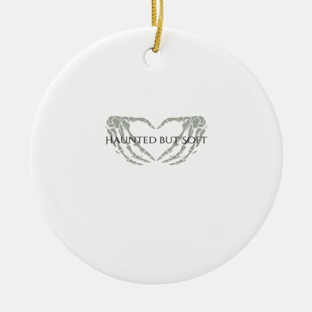 Whimsigoth Ink – Mystical Forests, Moons & Magic F Ceramic Ornament (Front)