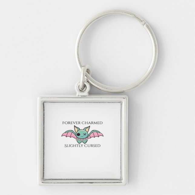 Whimsigoth Ink – Mystical Forests, Moons & Magic F Keychain (Front)