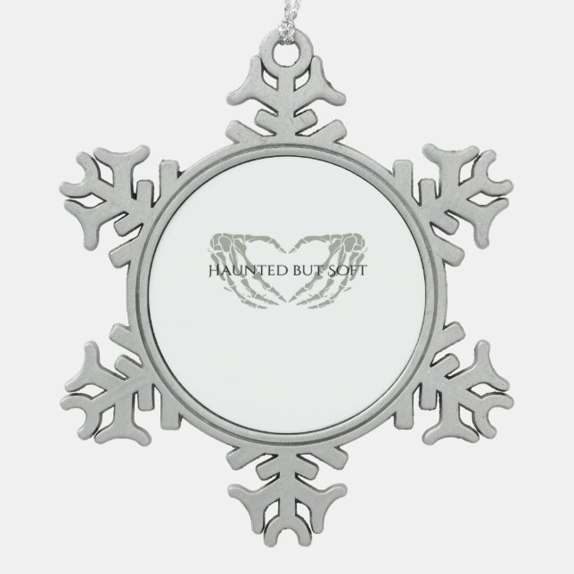 Whimsigoth Ink – Mystical Forests, Moons & Magic F Snowflake Pewter Christmas Ornament (Front)