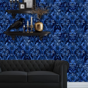 Whimsigoth Intricate Blue Wallpaper