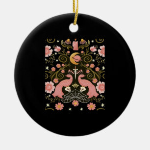 Whimsigoth Midnight Garden Graphic Ceramic Ornament