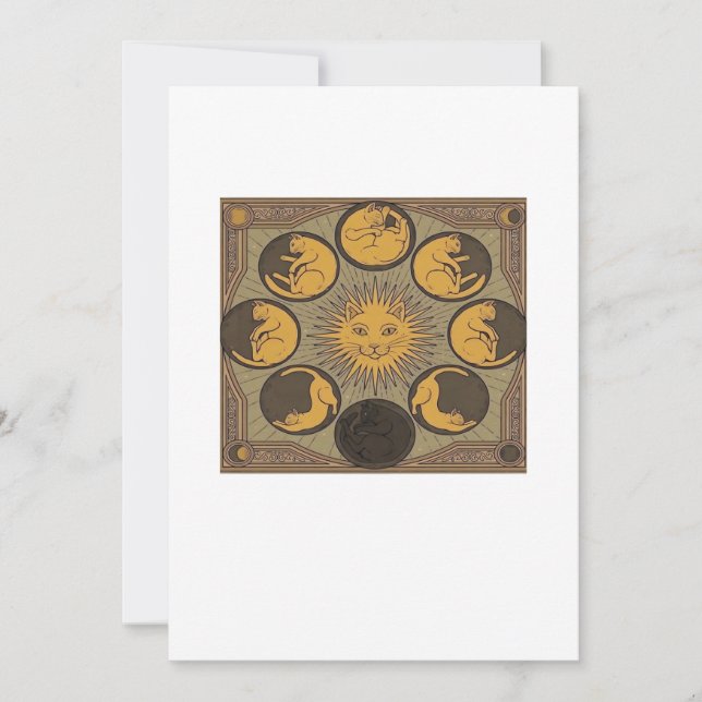 Whimsigoth Moon Classic Holiday Card (Front)