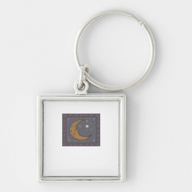 Whimsigoth Moon Classic Keychain (Front)