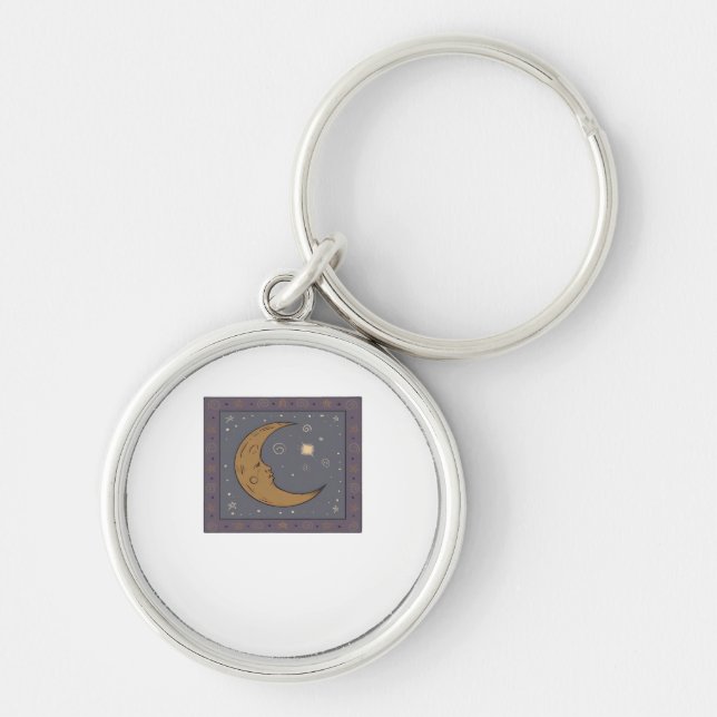 Whimsigoth Moon Classic Keychain (Front)