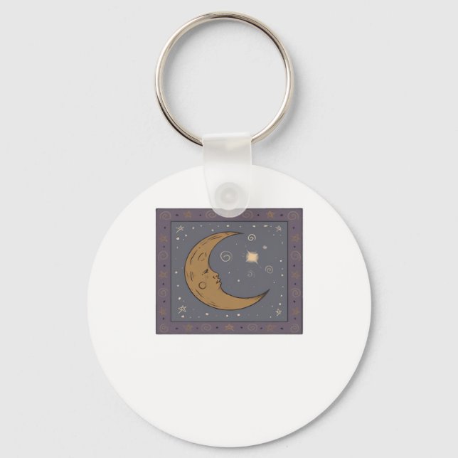 Whimsigoth Moon Classic Keychain (Front)