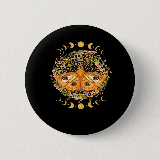 Whimsigoth Moth Classic 2 Inch Round Button (Front)