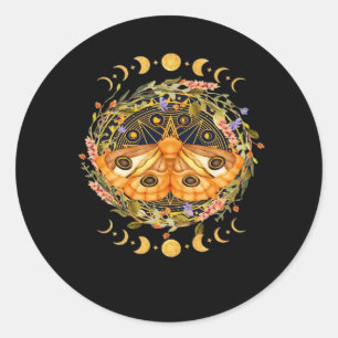 Whimsigoth Moth Classic Classic Round Sticker