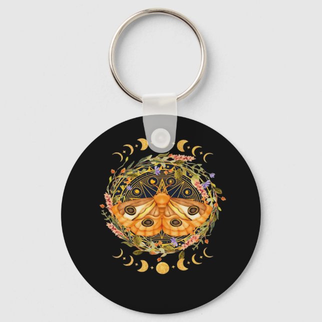 Whimsigoth Moth Classic Keychain (Front)