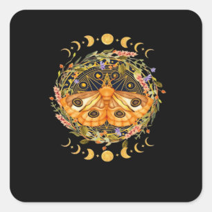 Whimsigoth Moth Classic Square Sticker