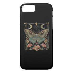 Whimsigoth Moth Shirt, Botanical Butterfly T Shirt Case-Mate iPhone Case