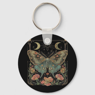Whimsigoth Moth Shirt, Botanical Butterfly T Shirt Keychain