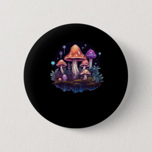 Whimsigoth Mushrooms And Crystals 2 Inch Round Button