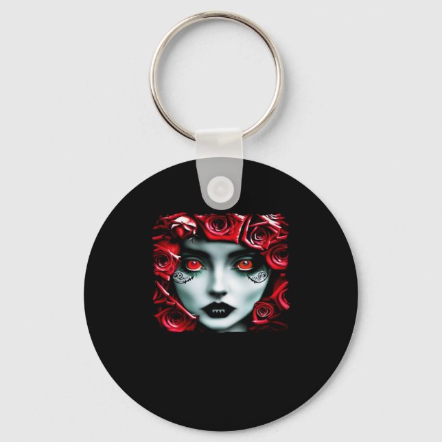 Whimsigoth – Mystical Forests & Moon Magic Keychain (Front)