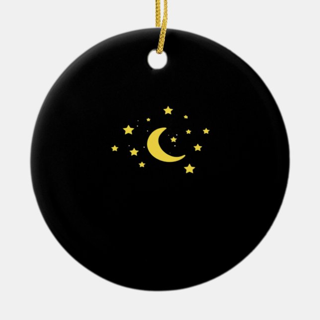 Whimsigoth Night Sky Sun Moon Witchy Ceramic Ornament (Front)