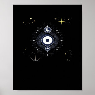Whimsigoth Night Sky Sun Moon Witchy Classic Vinta Poster