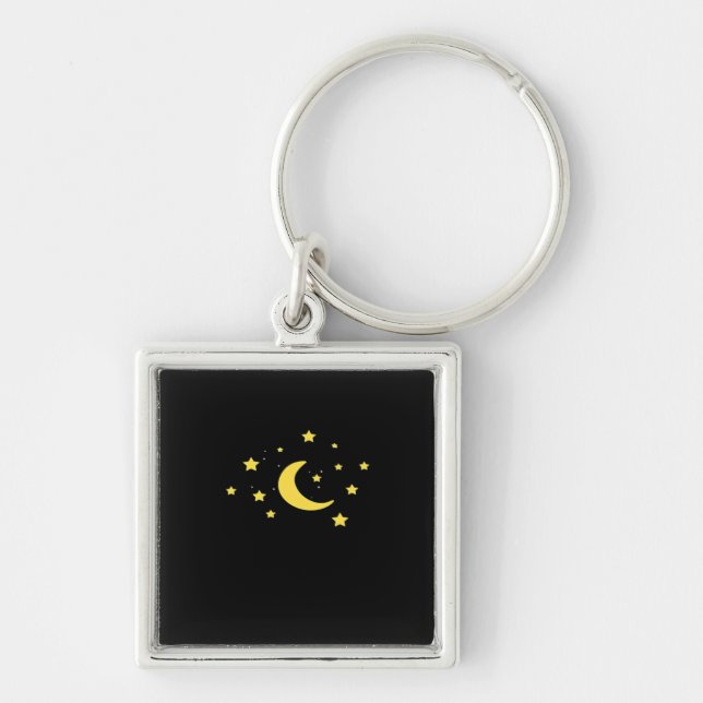 Whimsigoth Night Sky Sun Moon Witchy Keychain (Front)