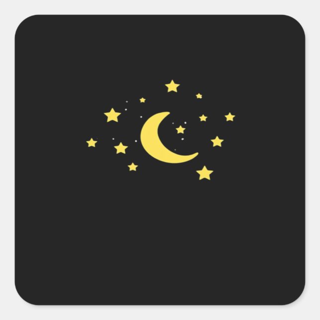 Whimsigoth Night Sky Sun Moon Witchy Square Sticker (Front)