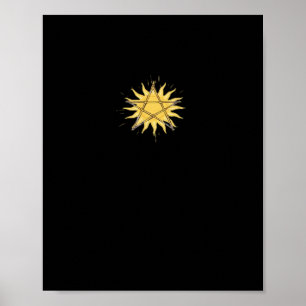 Whimsigoth Pentagram Sun Classic Poster