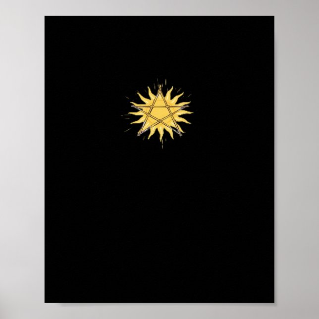 Whimsigoth Pentagram Sun Classic Poster (Front)