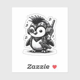 Whimsigoth Punkrock Weirdcore Penguin Vintage Art 