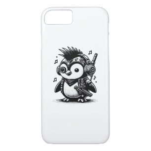 Whimsigoth Punkrock Weirdcore Penguin Vintage Art  Case-Mate iPhone Case