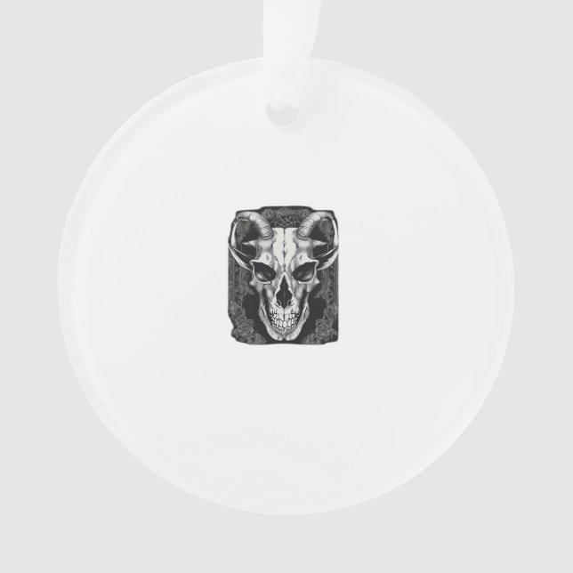 Whimsigoth Skull Gothic  Aesthetic Design Classic Ornament (Front)
