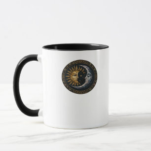 Whimsigoth Stained Glass Moon And Sun Classic Mug