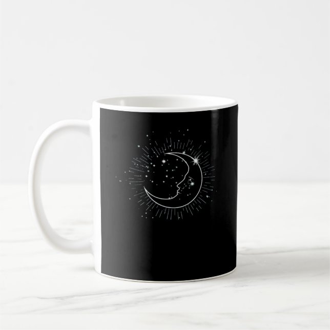 Whimsigoth Starry Night Moon Witchy Classic Coffee Mug (Left)