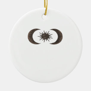 Whimsigoth Sun And Moons Ceramic Ornament