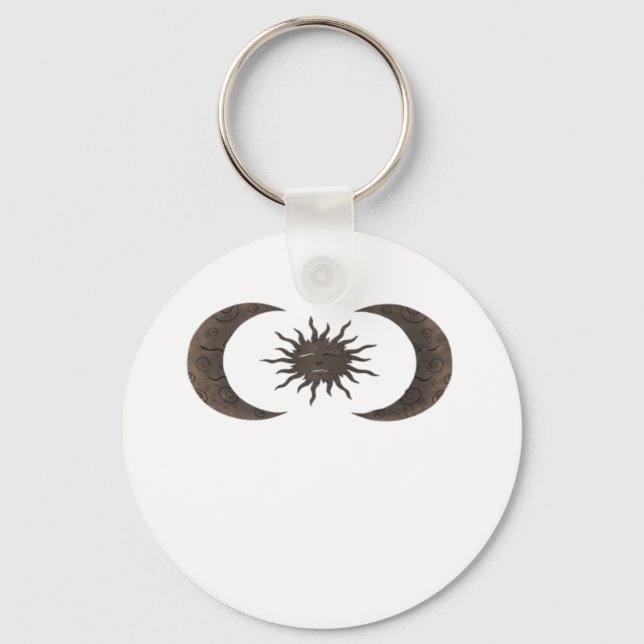 Whimsigoth Sun And Moons Keychain (Front)