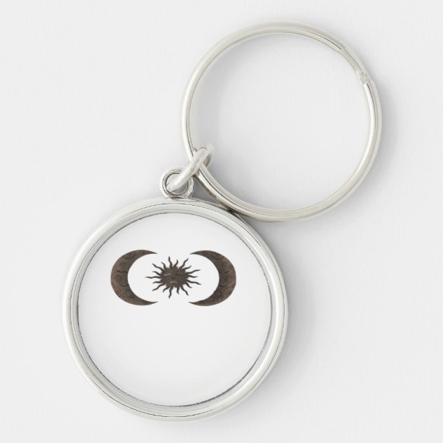 Whimsigoth Sun And Moons Keychain (Front)