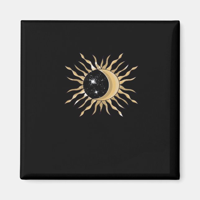 Whimsigoth Sun Moon Space Classic Magnet (Front)