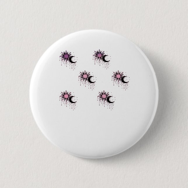 Whimsigoth Sun Moon Witchy 2 Inch Round Button (Front)