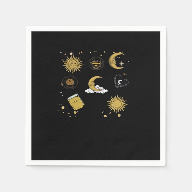 Whimsigoth Sun Moon Witchy Classic Napkin (Front)