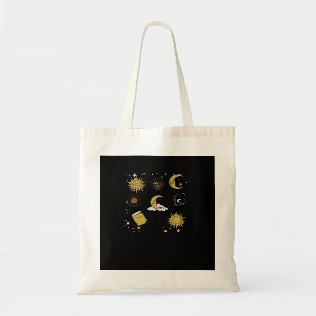 Whimsigoth Sun Moon Witchy Classic Tote Bag (Front)