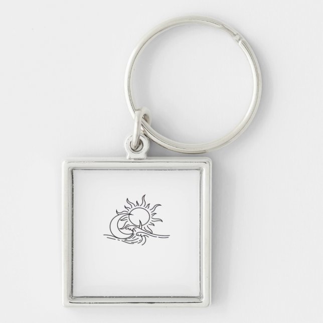 Whimsigoth Sun Sea Witchy Keychain (Front)