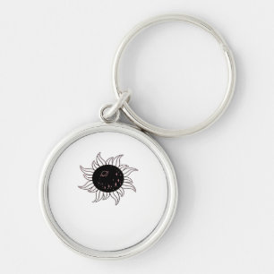Whimsigoth Sun Space Mountains And Sunset Keychain