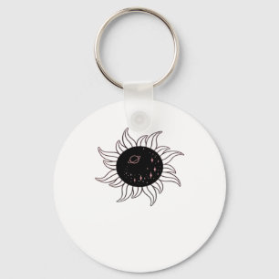 Whimsigoth Sun Space Mountains And Sunset Keychain
