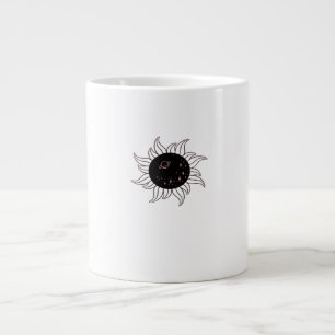 Whimsigoth Sun Space Mountains And Sunset Large Coffee Mug