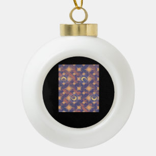 Whimsigoth Wallpaper Classic Ceramic Ball Christmas Ornament