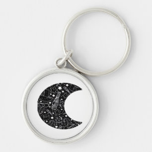 Whimsigoth Witch Moon Wicca Kawaii Goth Tattoo Ast Keychain