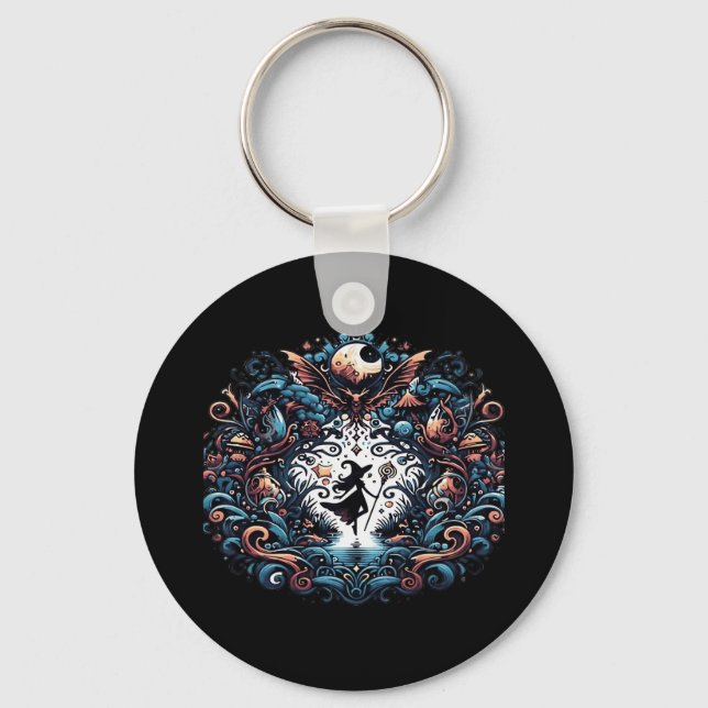 Whimsigoth Witch Within A Classic Keychain (Front)